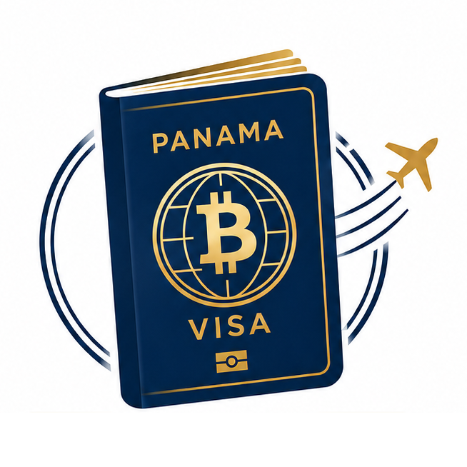 Panama Bitcoin Real Estate Visa illustration